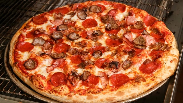 The Meat Lovers Pizza.